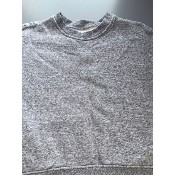 Madewell MWL heather gray crew neck sweatshirt women’s size S pockets - Picture 6 of 9